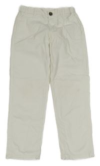 Bílé plátěné kalhoty H&M