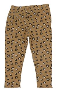 Hnědé vzorované žebrované legíny Dopodopo