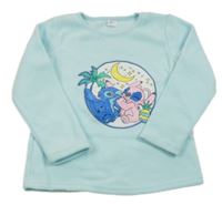 Světlemodrá fleecová mikina se Stitchem a Angel Disney