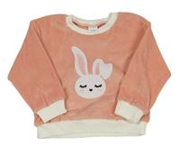 Růžová plyšová mikina s králíkem