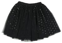 Černá tylová sukně s hvězdami