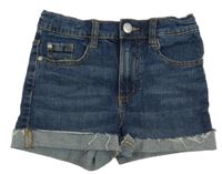 Tmavomodré riflové mid rise kraťasy Denim Co.