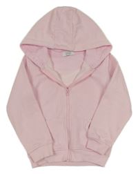 Růžová propínací mikina s kapucí Primark