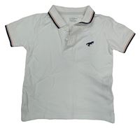 Bílé polo tričko s výšivkou Primark