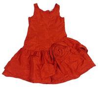 Červené slavnostní šaty s 3D květem Next