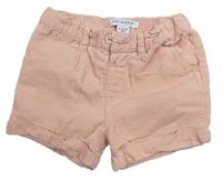 Světlerůžové manšestrové kraťasy Primark