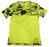 Neonově zelené sportovní army tričko zn. Adidas
