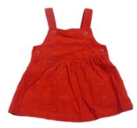 Červené laclové manšestrové šaty Dunnes stores
