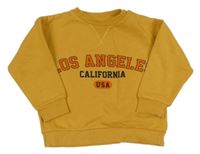 Okrová mikina s nápisem F&F