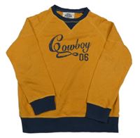 Okrová lehká mikina s nápisem 