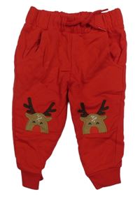 Červené tepláky se sobíky C&A