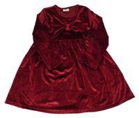 Rubínové sametové šaty F&F