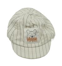 Smetanová pruhovaná kšiltovka s nášivkou 