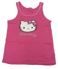 Růžový žebrovaný top s Hello Kitty 