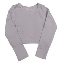 Lila žebrované sportovní crop triko F&F
