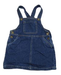 Tmavomodré laclové riflové šaty M&S