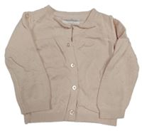 Světlerůžový propínací svetr s 3D puntíky Primark