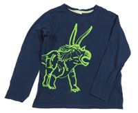 Tmavomodré triko s dinem 