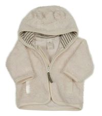 Světlerůžová chlupatá propínací mikina s kapucí H&M