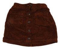 Hnědá manšestrová sukně Next