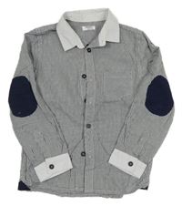 Tmavomodro-bílá kostkovaná košile 