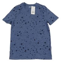 Nové - Tmavomodré tričko s fleky F&F