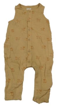 Hnědý mušelínový kalhotový overal se Simbou Disney