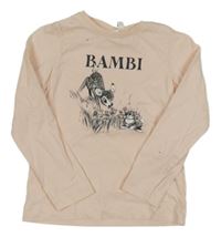 Světlerůžové triko s Bambim Disney