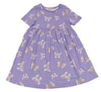 Lila šaty s motýlky Primark