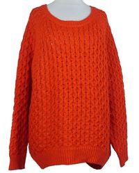 Dámský červený vzorovaný svetr H&M