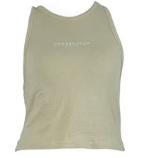 Dámský béžový crop top s logem Crosshatch 