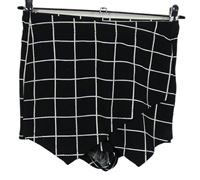 Dámská černo-bílá kostkovaná skort sukně Shein 