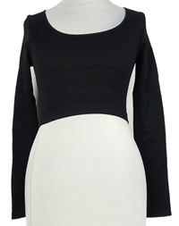 Dámské černé sportovní crop triko Primark 