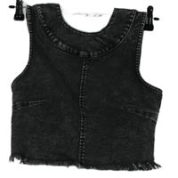 Dámská šedá riflová crop vesta NA-KD 