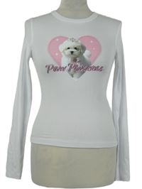 Dámské bílé triko s pejskem FB Sister 