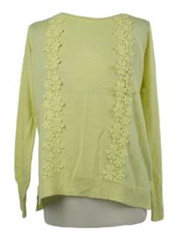 Dámský žlutý svetr s krajkou George 