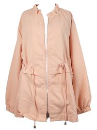 Dámská růžová šusťáková jarní parka Shein 