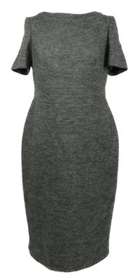 Dámské šedé vlněné pouzdrové šaty Hobbs 