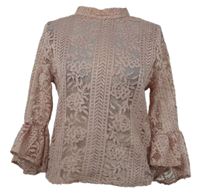 Dámská světlerůžová krajková halenka Primark 