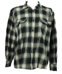 Pánská khaki-černo-smetanová kostkovaná flanelová košile Mountain Warehouse 