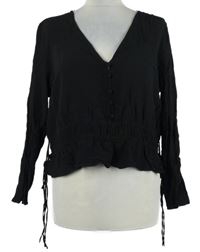 Dámská černá crop halenka H&M