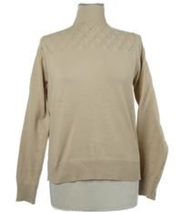 Dámský pudrový vzorovaný svetr se stojáčkem Shein 