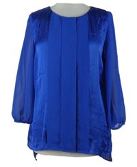 Dámská safírová saténovo/šifonová halenka M&Co