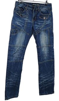 Pánské tmavomodré šisované rifle Top Men vel. 31
