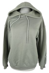 Dámská béžová oversized mikina s nápisem a kapucí Shein 