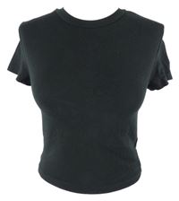 Dámské černé crop tričko H&M
