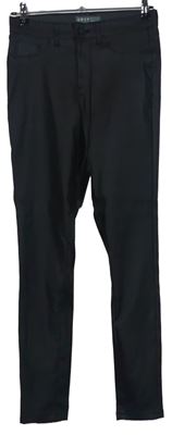 Dámké černé koženkové skinny kalhoty Primark 