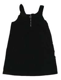 Černé žebrované šaty se zipem Primark