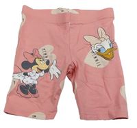 Růžové elastické kraťasy s Minnie a Daisy Disney