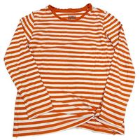ORanžovo-bílé pruhované triko TCM